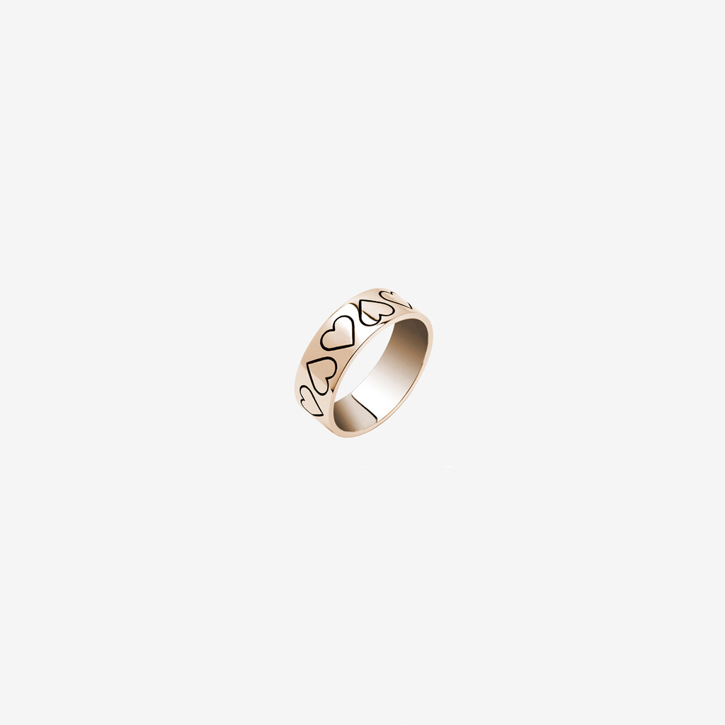 Rez handcrafted ring in 9k or 18k rose gold and enamel designed by Belen Bajo