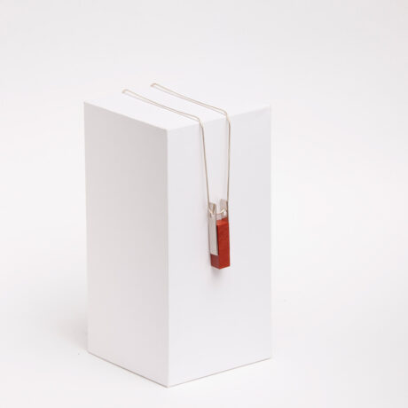 Collar artesanal Jar de plata de ley y jaspe rojo 1 diseñado por Belen Bajo